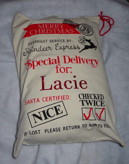 Personalised Christmas sack Reindeer Express
