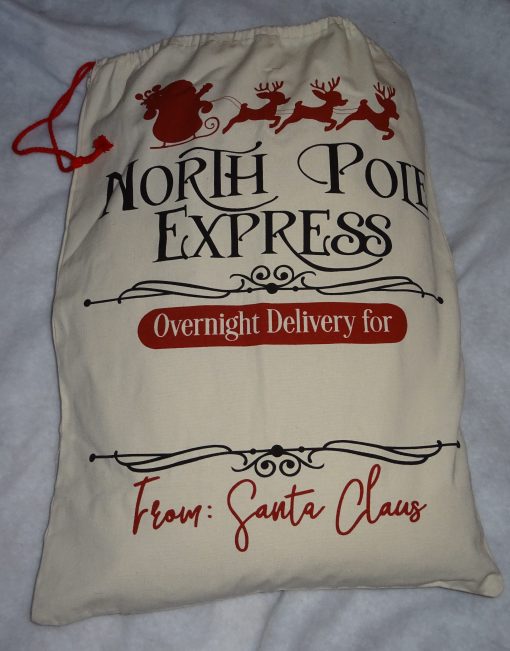 Personalised Christmas Sack North Pole Express