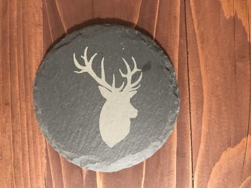Slate Stag Coaster