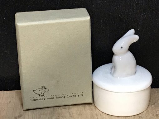 Porcelain Bunny Trinket Pot - Image 2