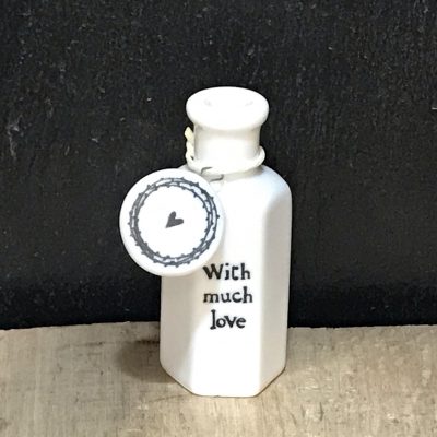 Hexagonal Porcelain Mini Bottle