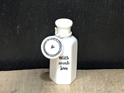 Hexagonal Porcelain Mini Bottle