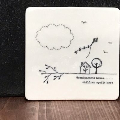 Grandparents house porcelain coaster
