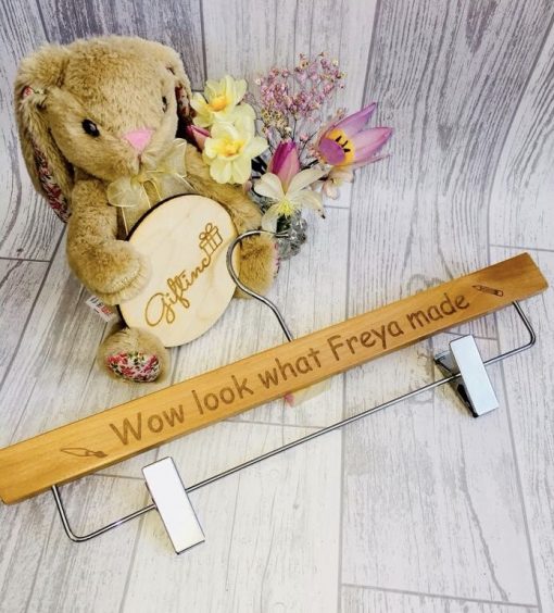 Personalised Art Hanger Wow
