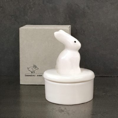 Porcelain Bunny Trinket Pot