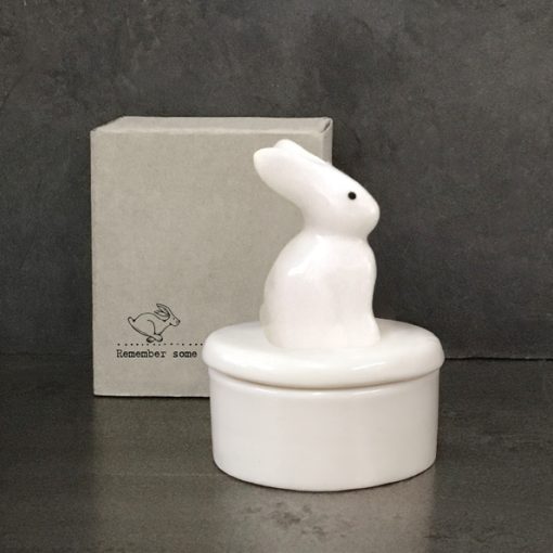 Porcelain Bunny Trinket Pot