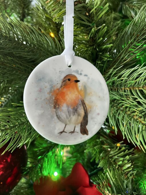 Robin Ceramic Hanging Ornament