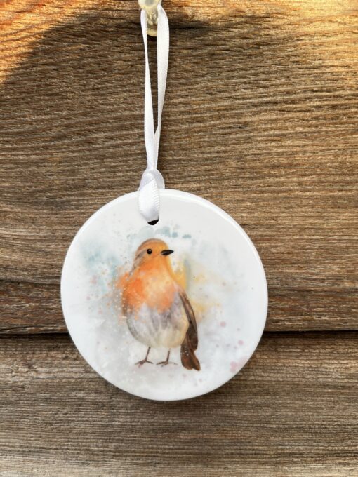 Robin Ceramic Hanging Ornament - Image 3