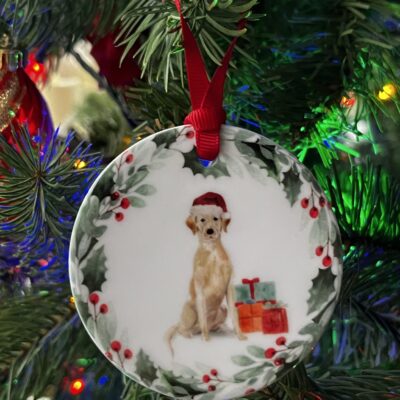 Yellow Labrador Christmas Decoration