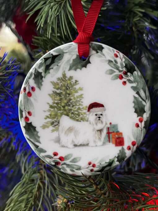 Maltese Hanging Christmas Decoration